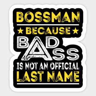 BOSSMAN Sticker